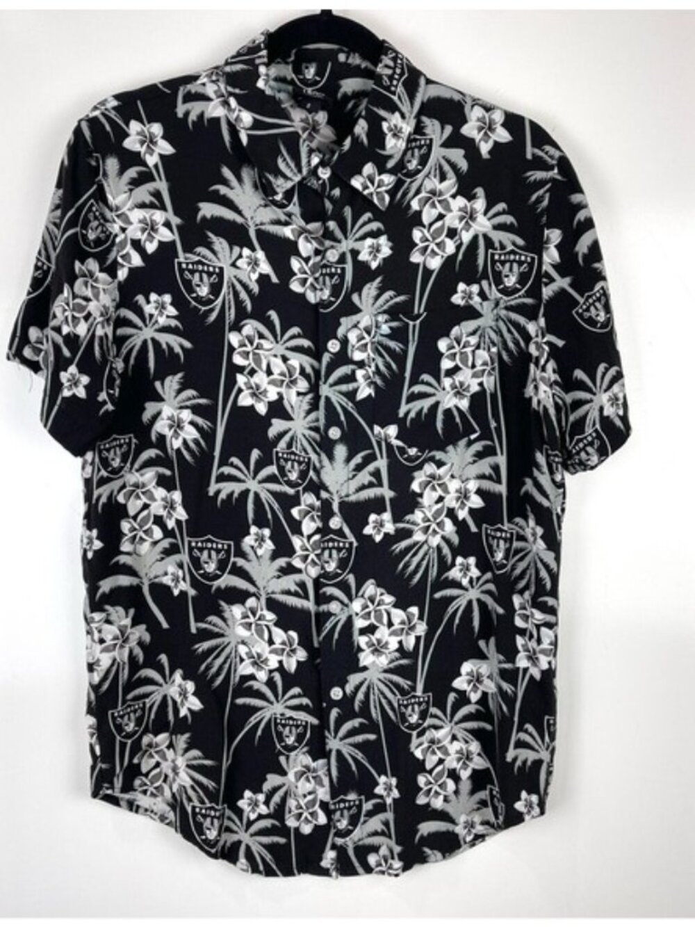 NFL Las Vegas Raiders Hawaiian Shirt Floral Tropical Men’s Small Button Up
